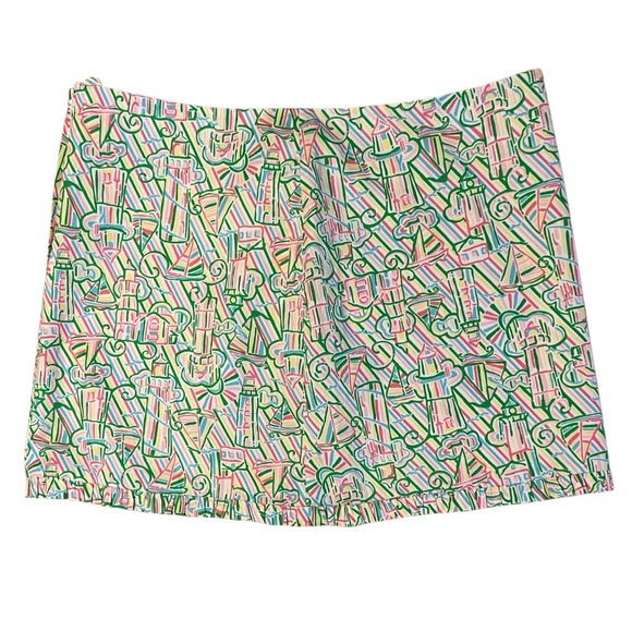 LILLY PULITZER Callie Resort Guiding Light Print Mini Skirt Women’s Size 6 - Picture 2 of 10